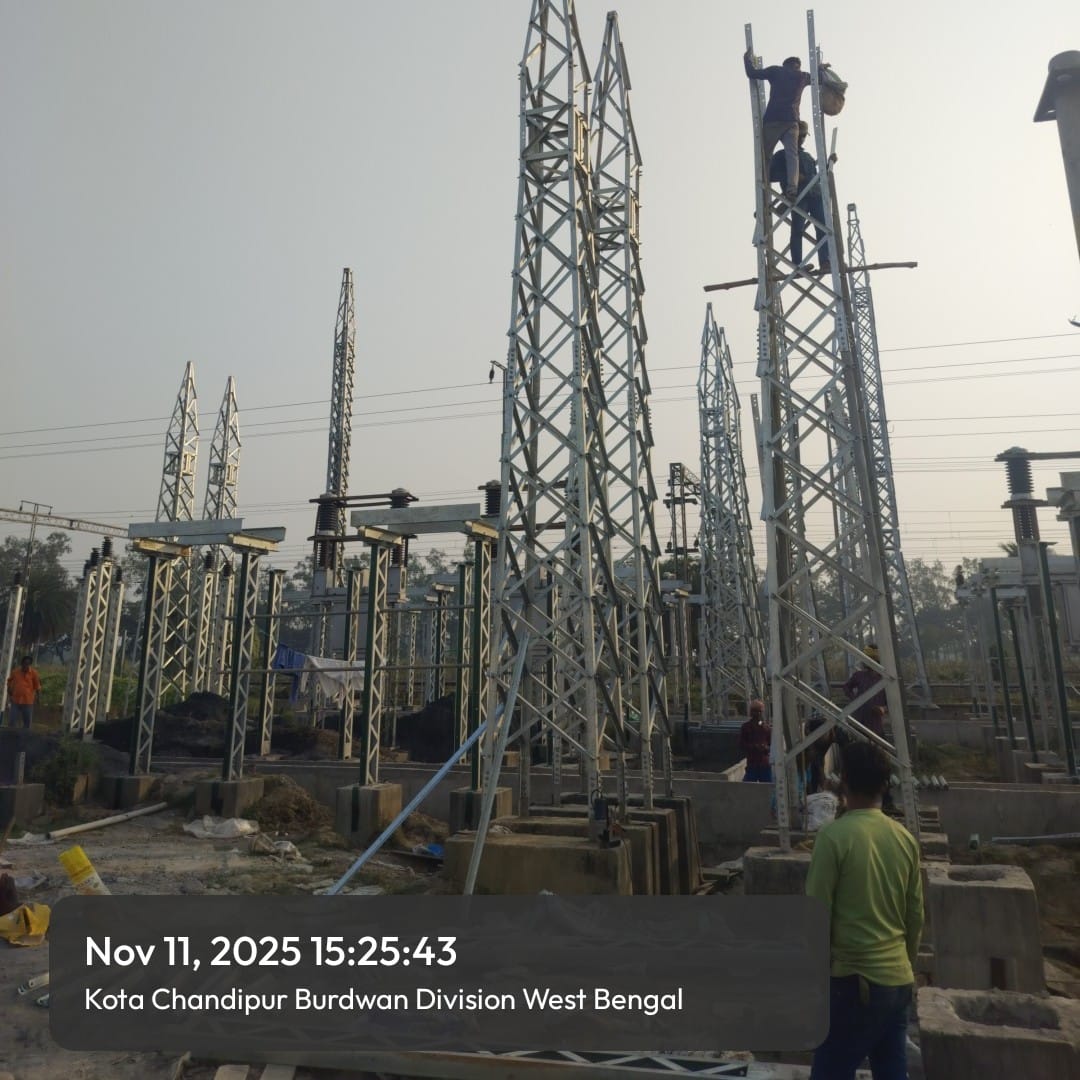 Structural engineering work at a substation
